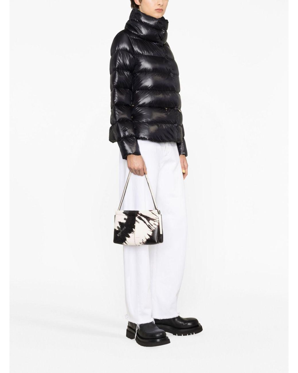 Herno Black High-Neck Quilted Padded Jacket