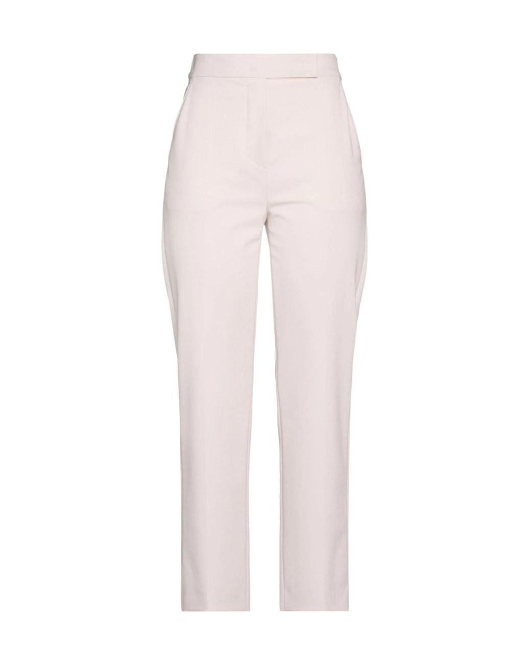 Max Mara Pink Solid-Color Stretch Casual Pants