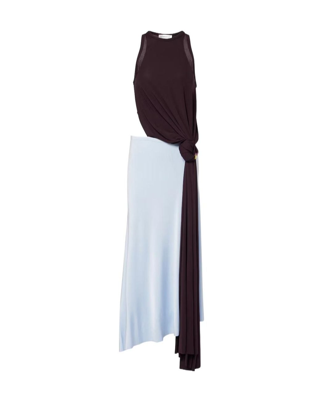 Victoria Beckham Blue Cutout Jersey Midi Dress