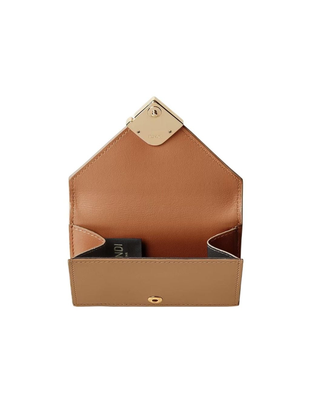 Fendi Brown Ff Diamonds Micro Trifold Wallet