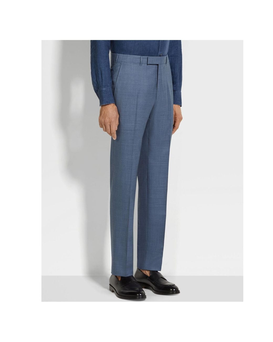 Zegna Blue Single-Breasted Suit for men