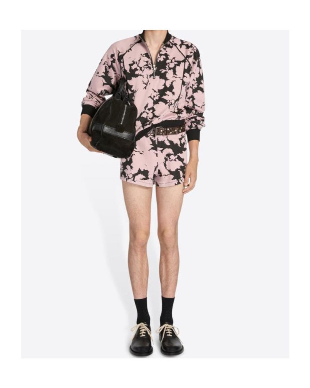 Dries Van Noten Black Suede Duffle Bag for men