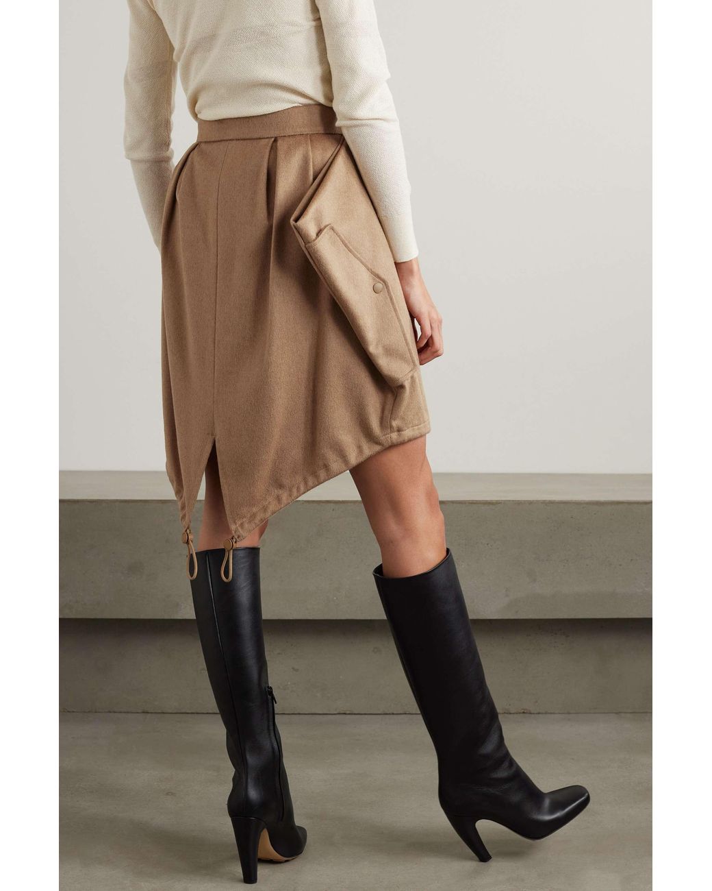 Max Mara Natural Ritmo Pleated Mini Skirt
