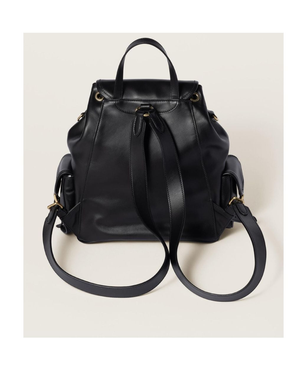Miu Miu Black Leather Backpack