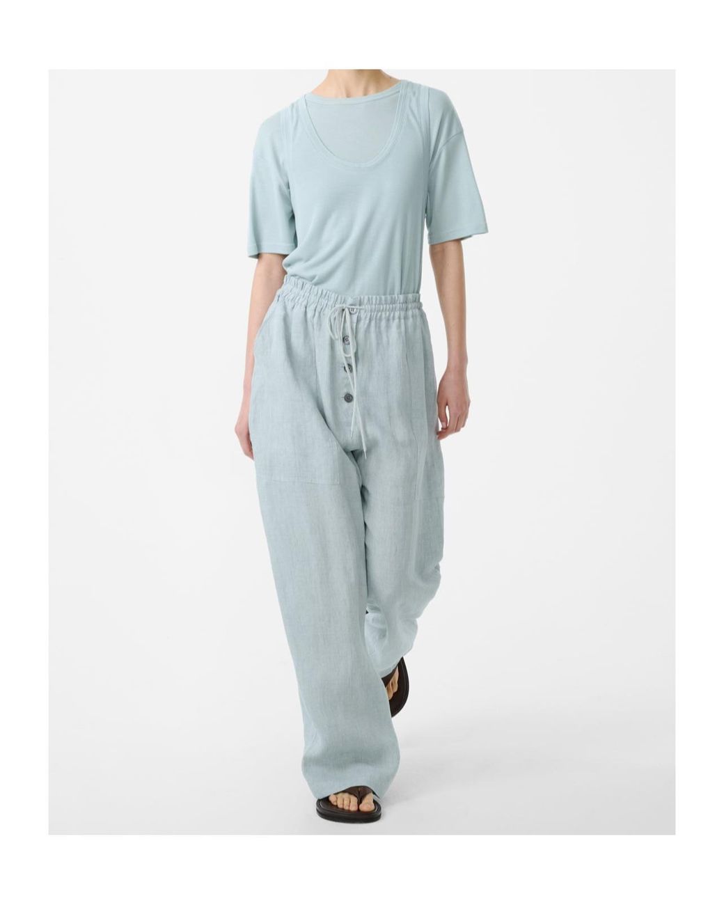 Studio Nicholson Blue Crew Neck Vest