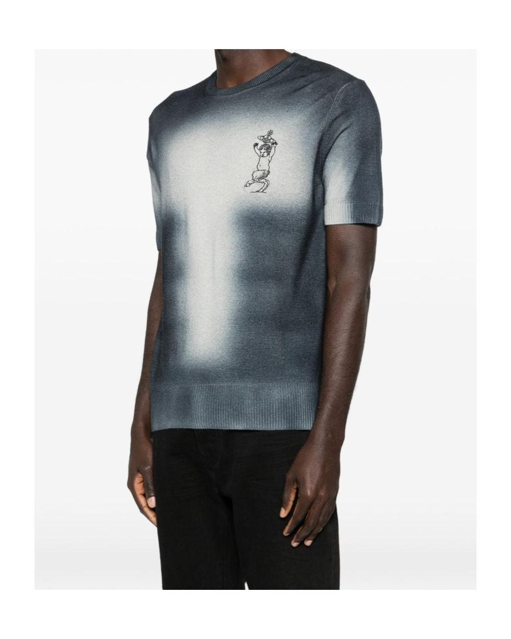Vivienne Westwood Blue Pattern Graphic T-Shirt for men