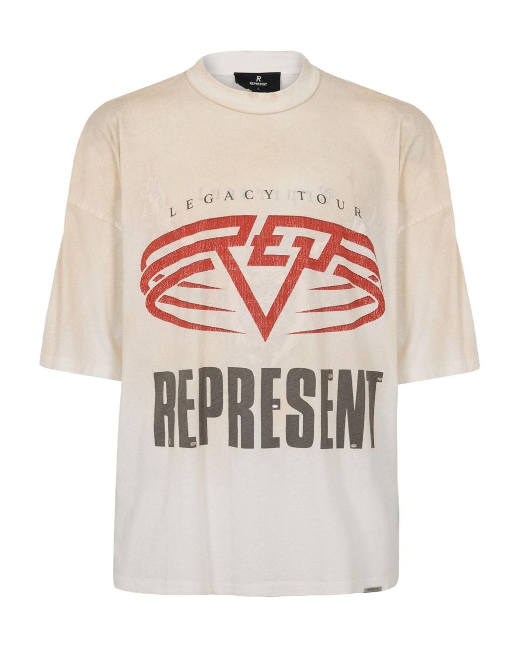 Represent White Oversized T-Shirt for men