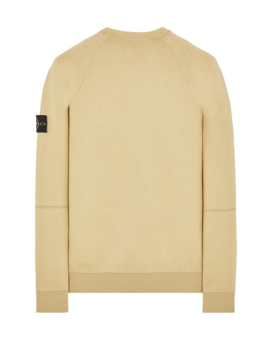 Stone Island Natural Compass Logo-Patch Jersey Sweatshirt for men