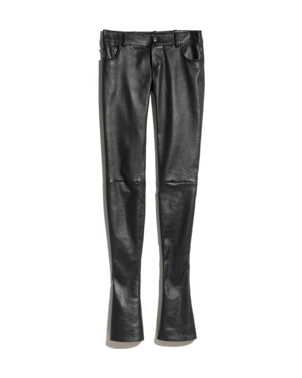 Gucci Gray Lightweight Stretch Leather Pants