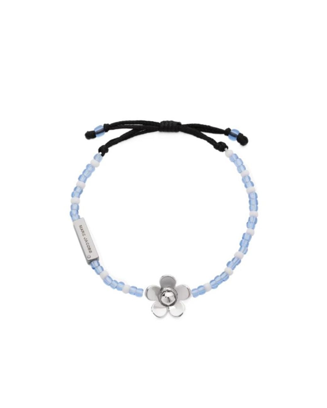 Marc Jacobs Multicolor Beaded Floral Charm Bracelet