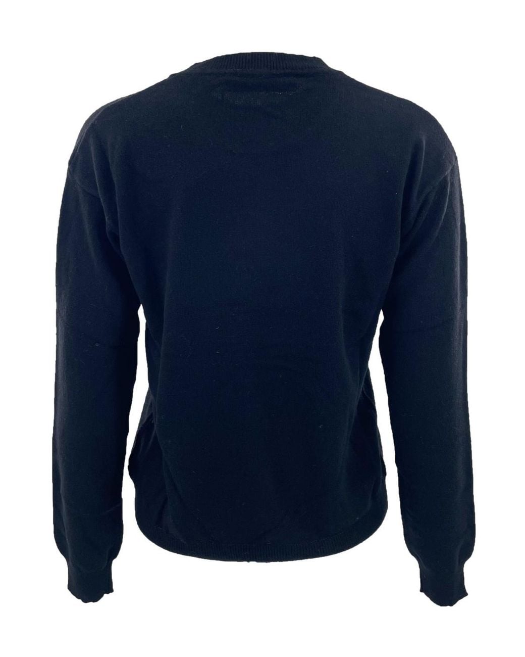 Moschino Blue Round-Collar And Long-Sleeved Sweater