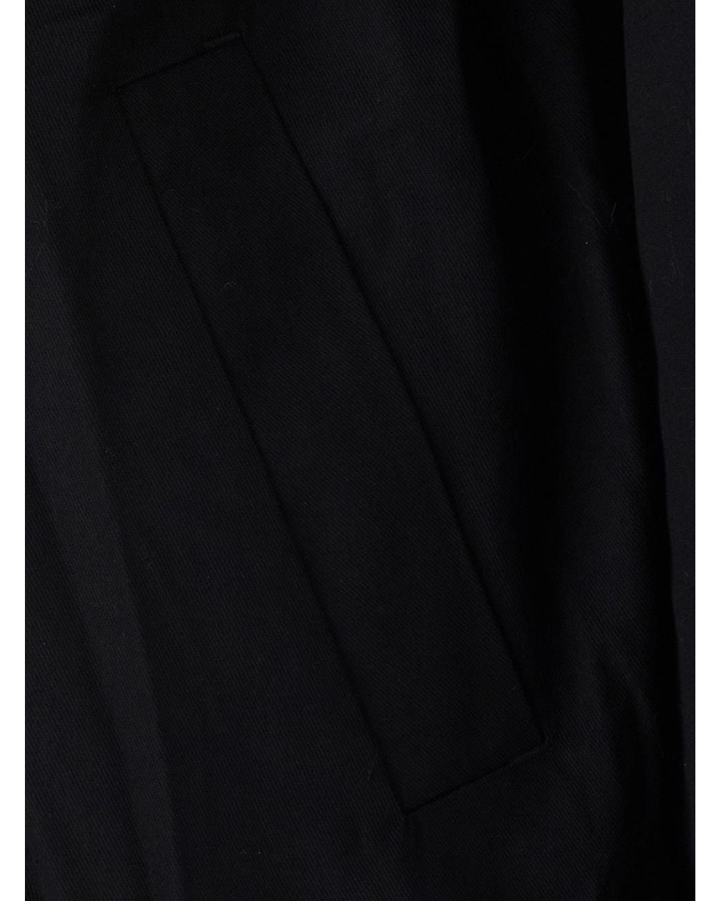 ROTATE BIRGER CHRISTENSEN Black Belted Faux Fur Collar Coat