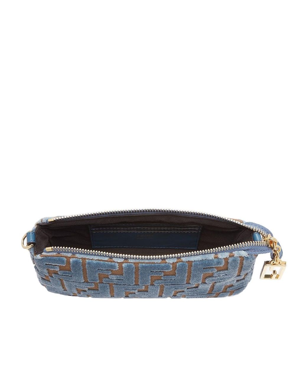 Fendi Baguette Zipped Pouch Crossbody Bag in Blue | Lyst