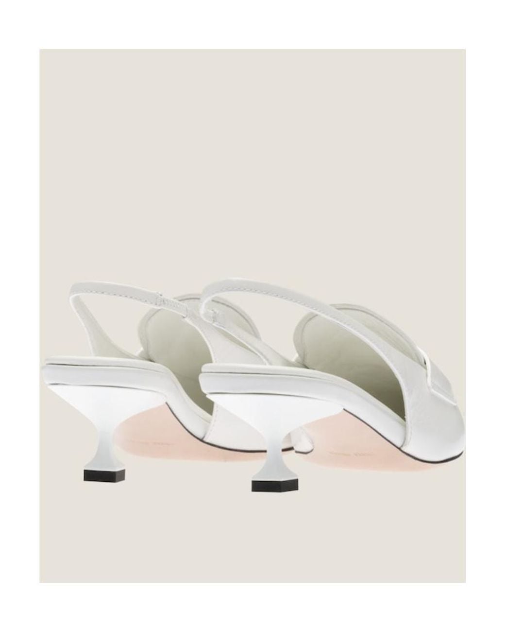 Miu Miu White Logo High Heels