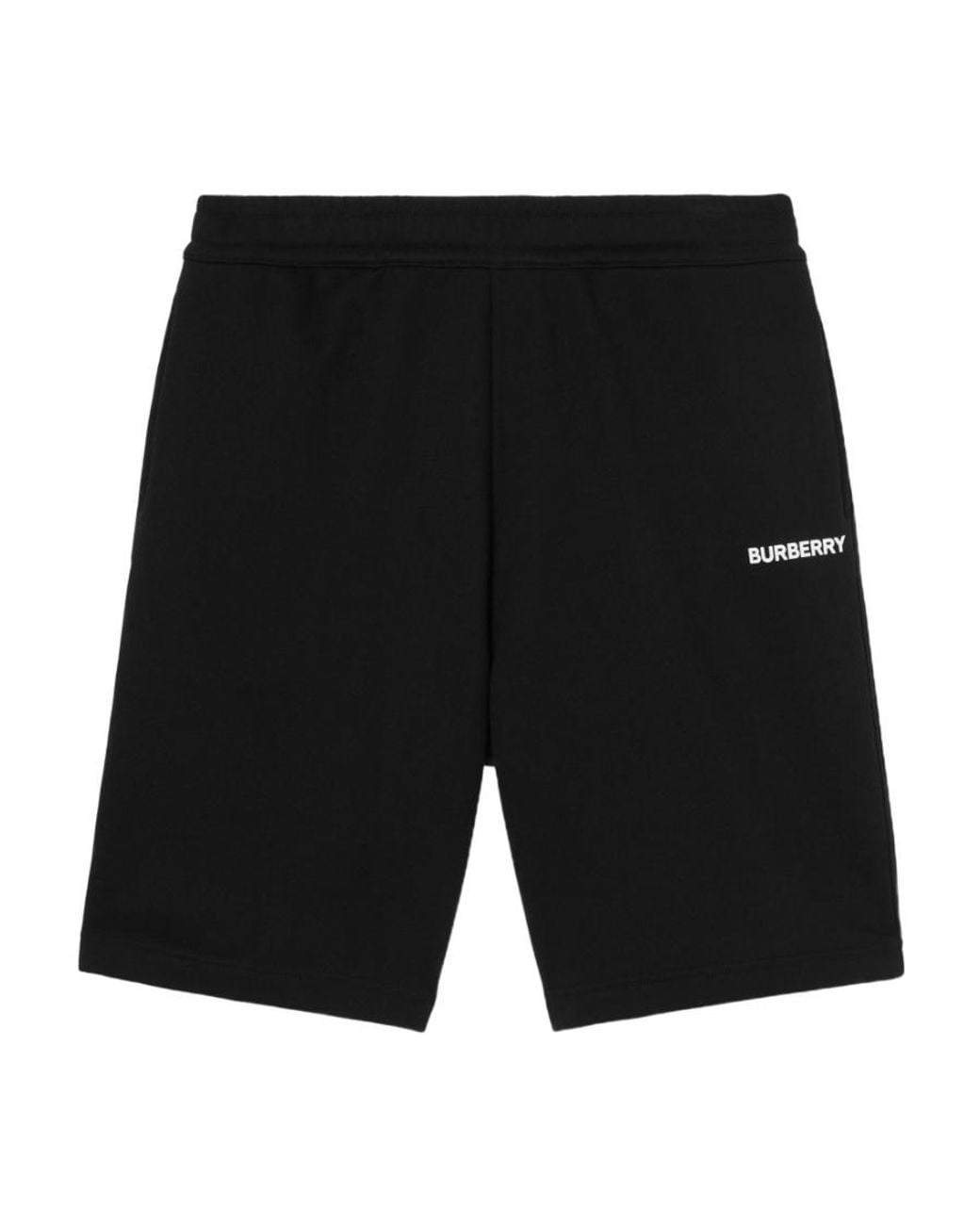 Burberry Black Logo Print Elasticated-Waist Shorts for men