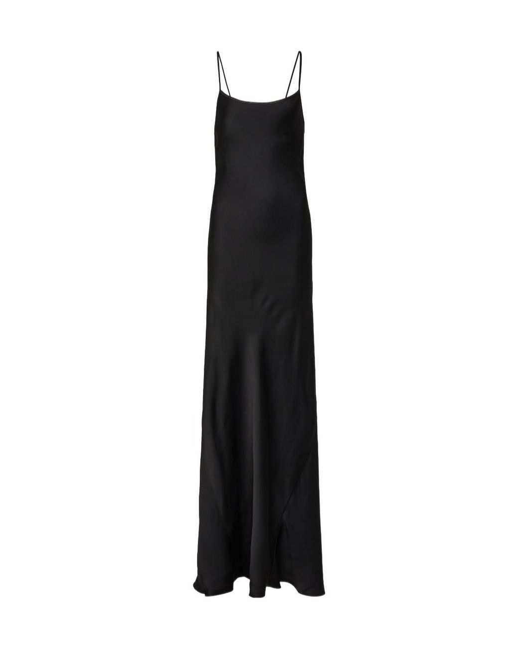 Victoria Beckham Black Satin Slip Dress