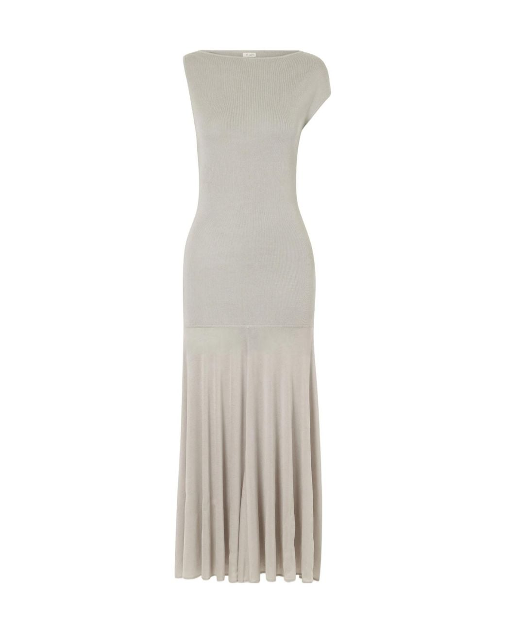St. Agni White Blend Jersey Maxi Dress