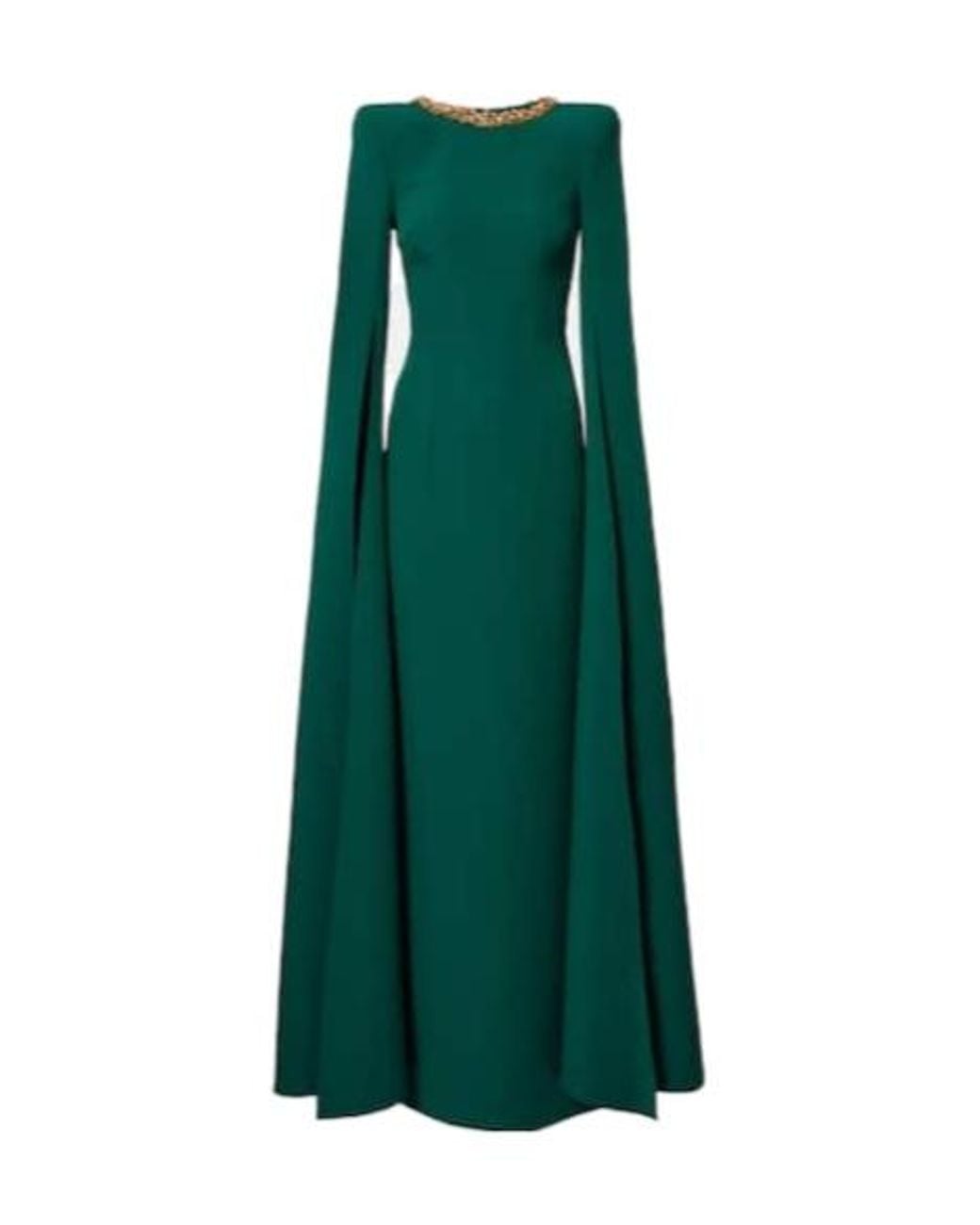 Safiyaa Green Embellished Crepe Gown