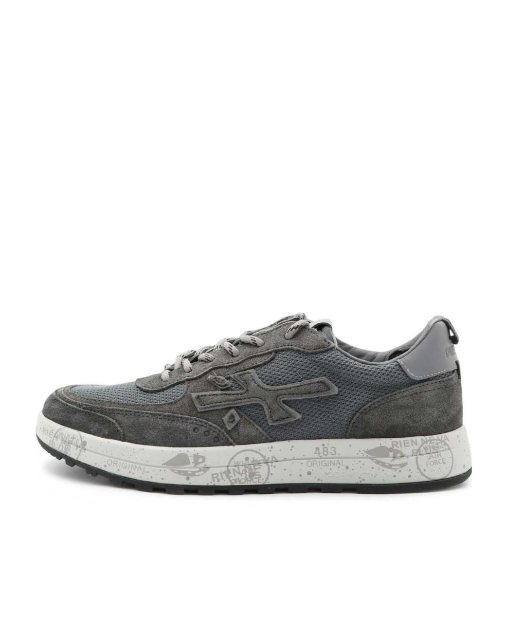 Premiata Gray Round-Toe Sneakers for men