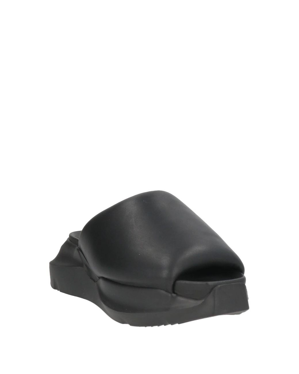 Rick Owens Black Square Toe Sandals