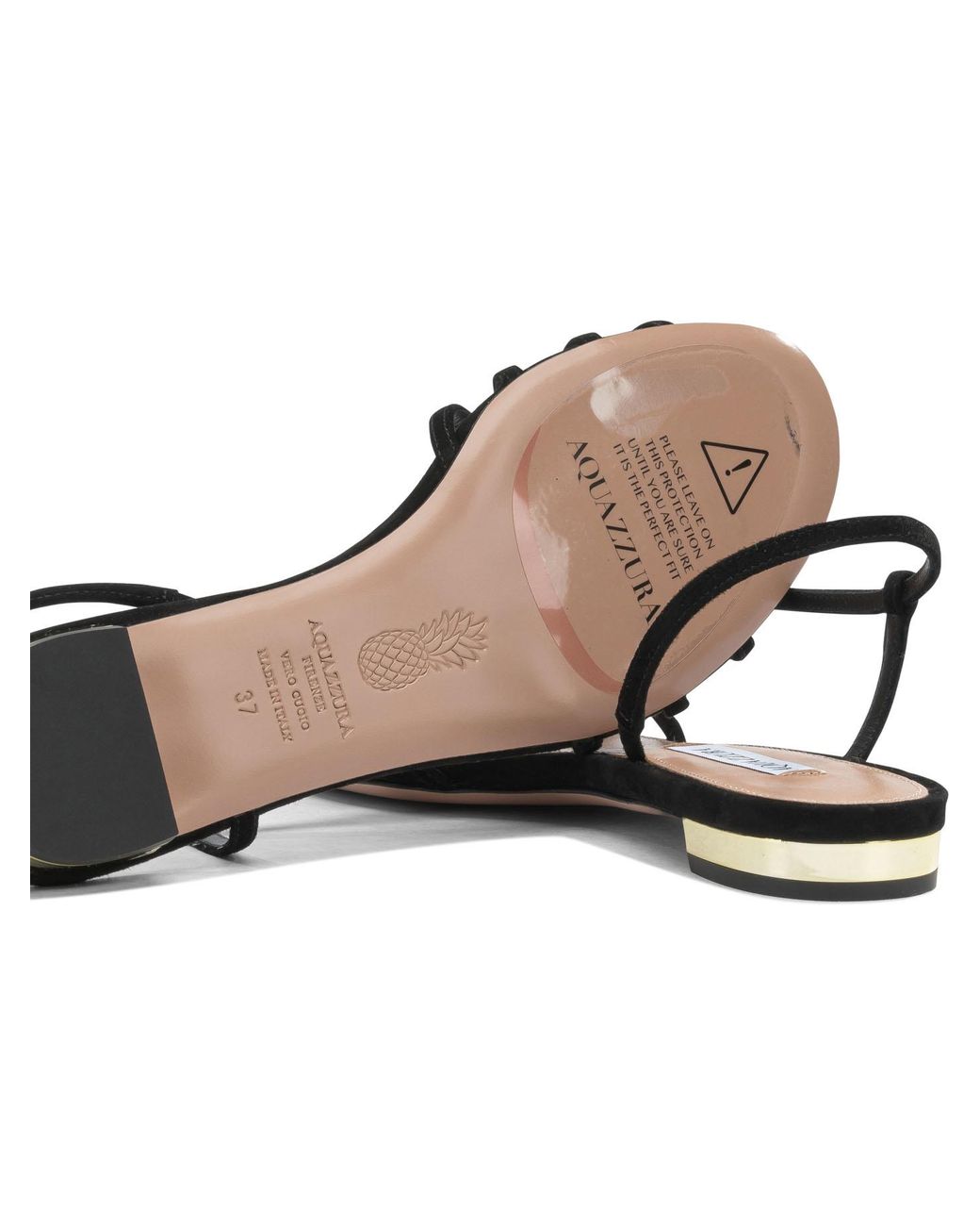 Aquazzura Black Talk To Me Low Heeled Sandals