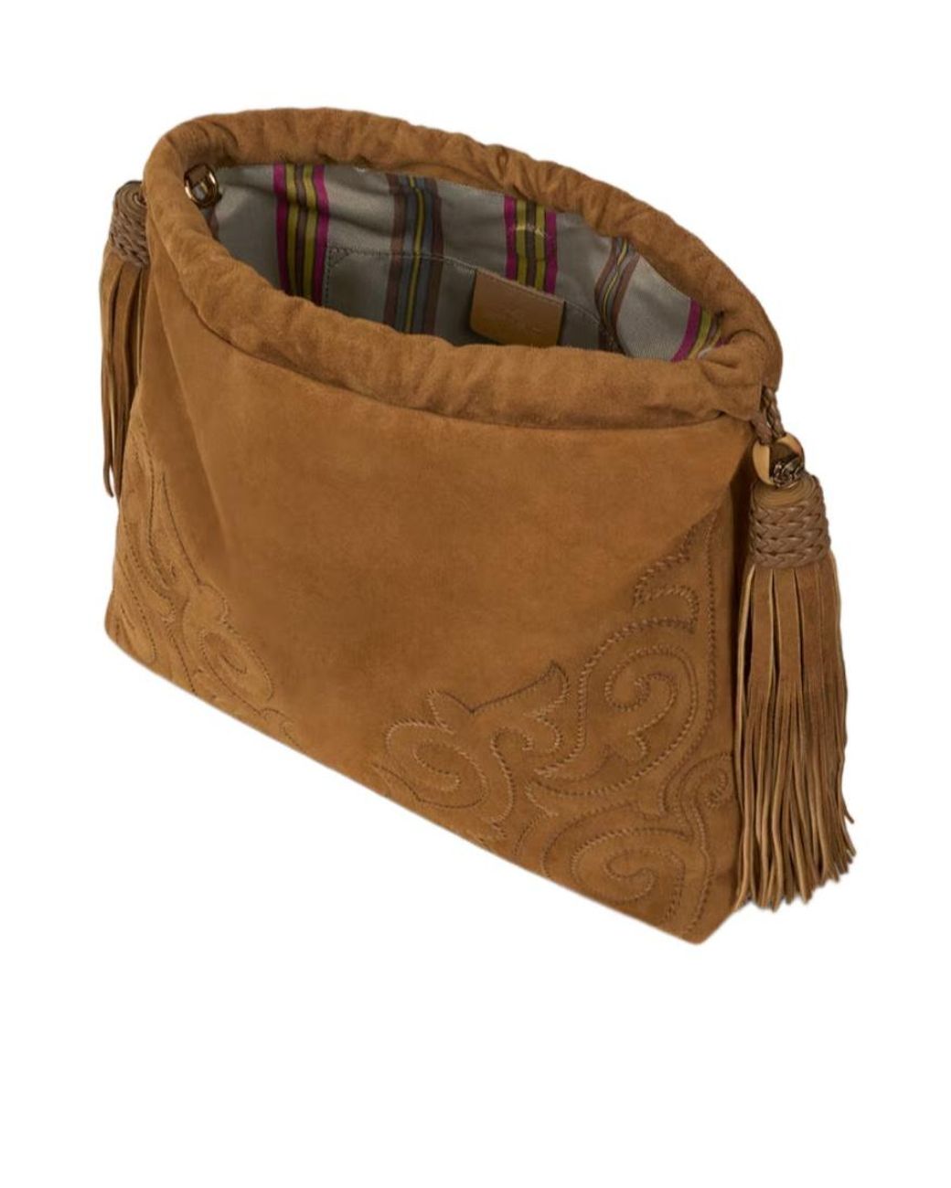 Etro Brown Kalispera Tasselled Shoulder Bag