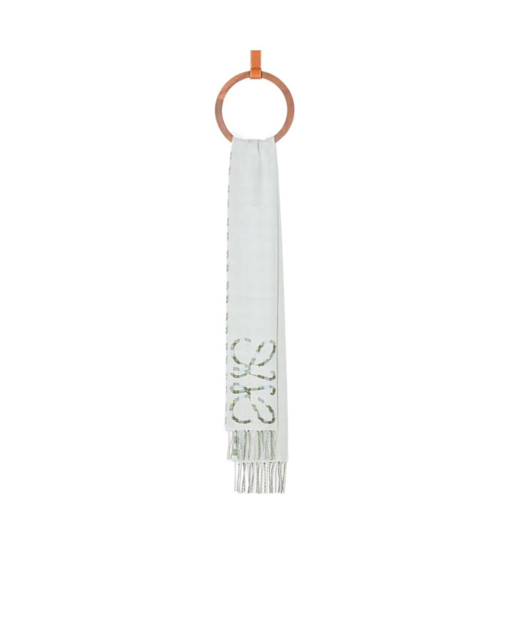 Loewe White Anagram Scarf