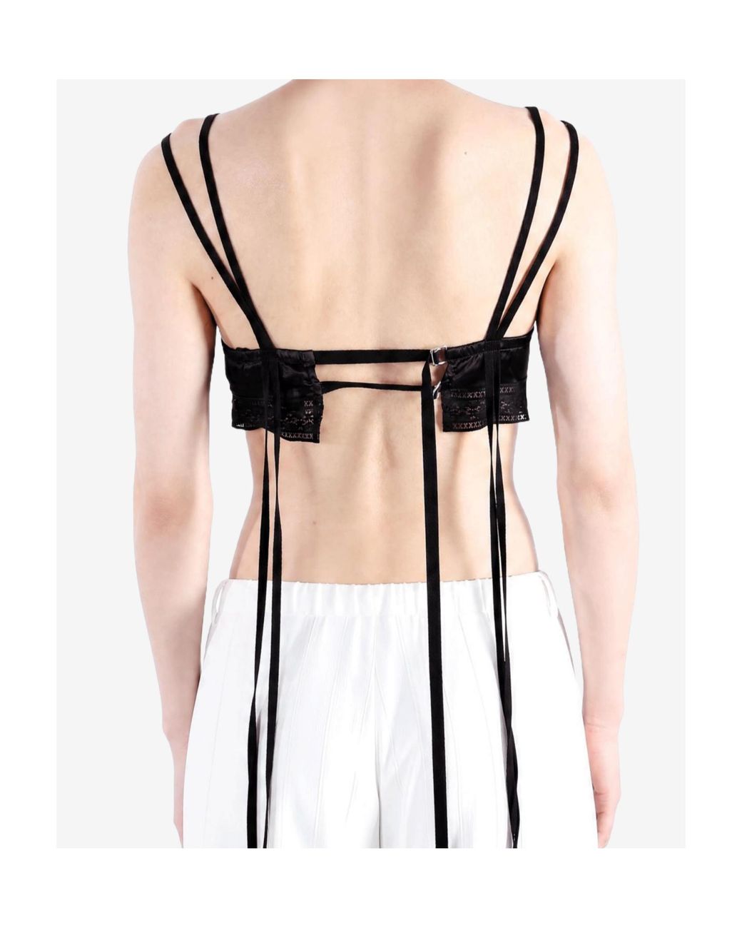 Ann Demeulemeester Black Bra With Slender Straps