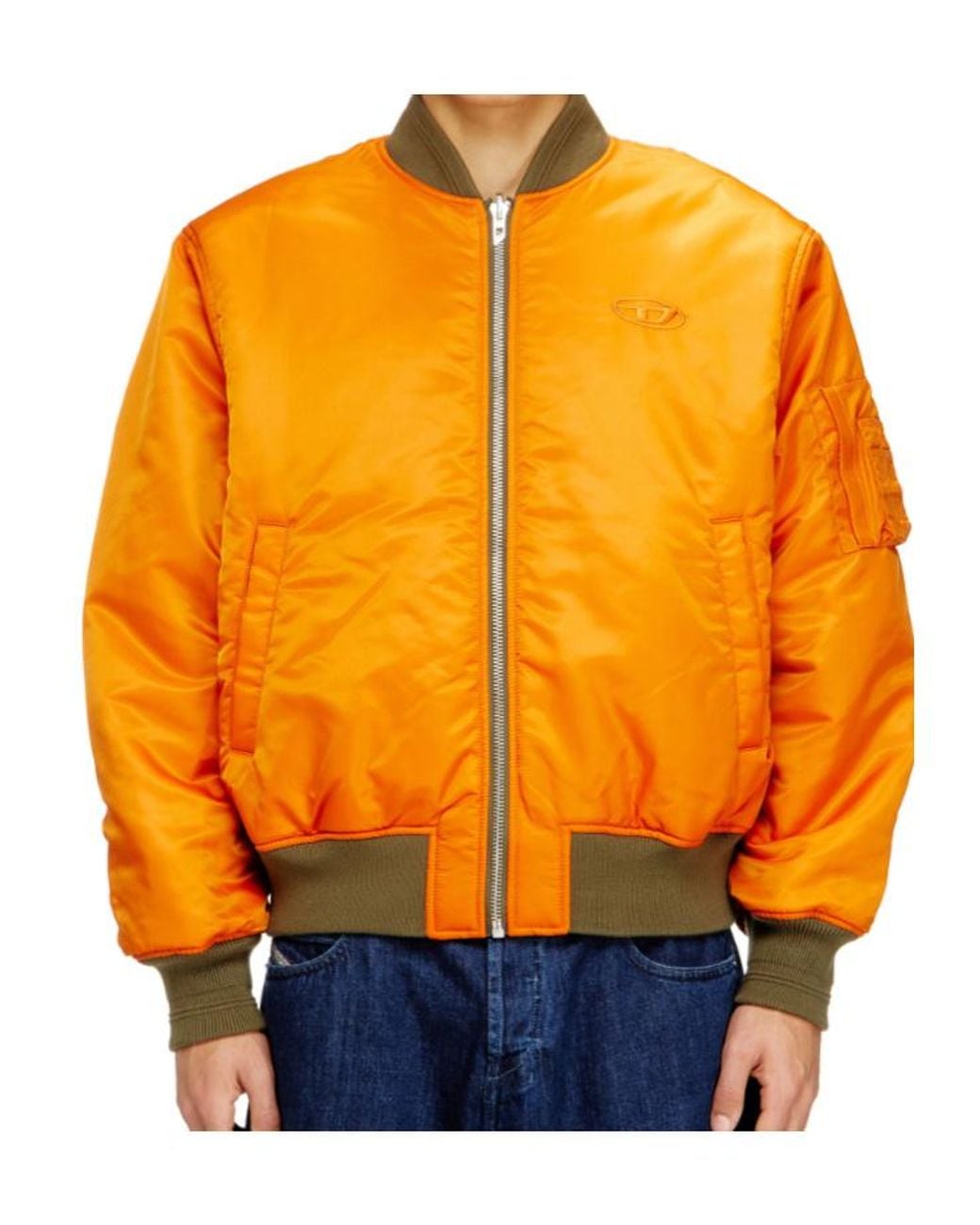 DIESEL Green Bomber Jackets for men