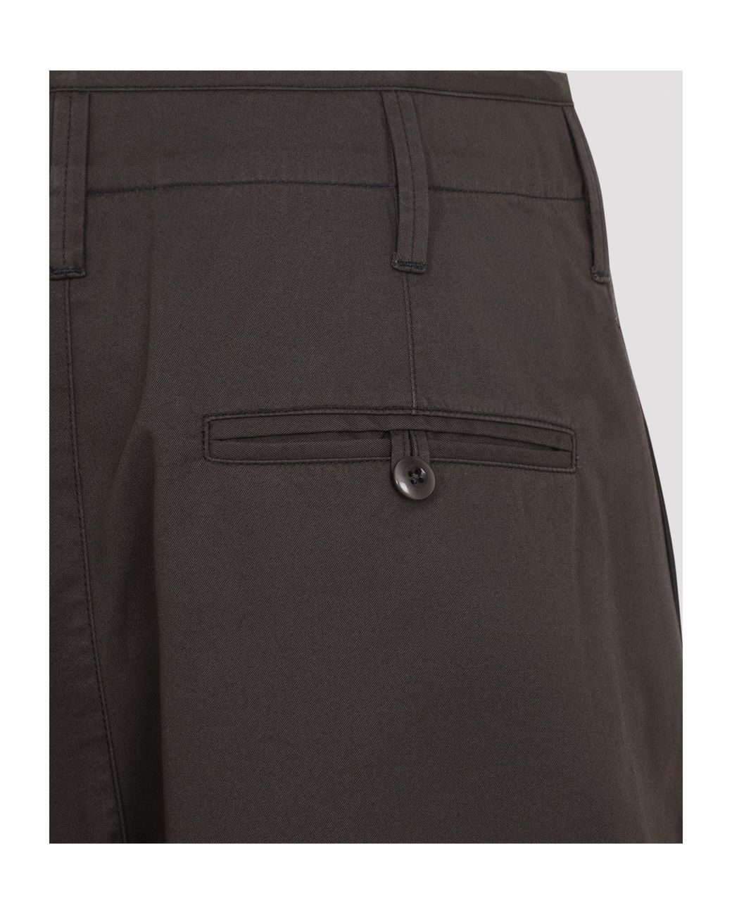Lemaire Brown Wide Leg Chino Trousers