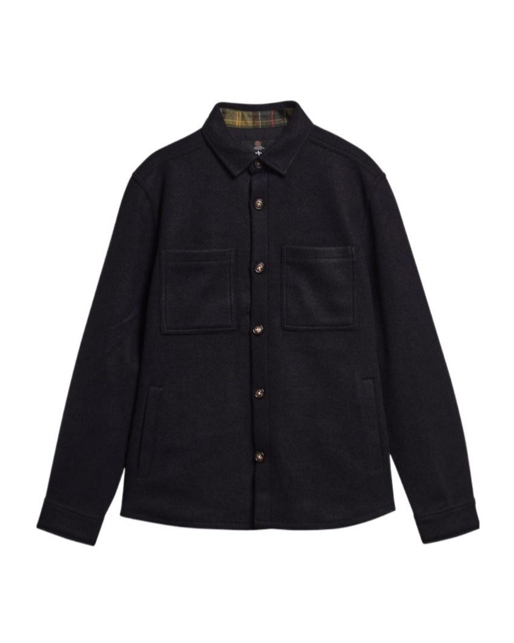 Barbour Blue Marltown Tailored Wool-Blend Overshirt for men