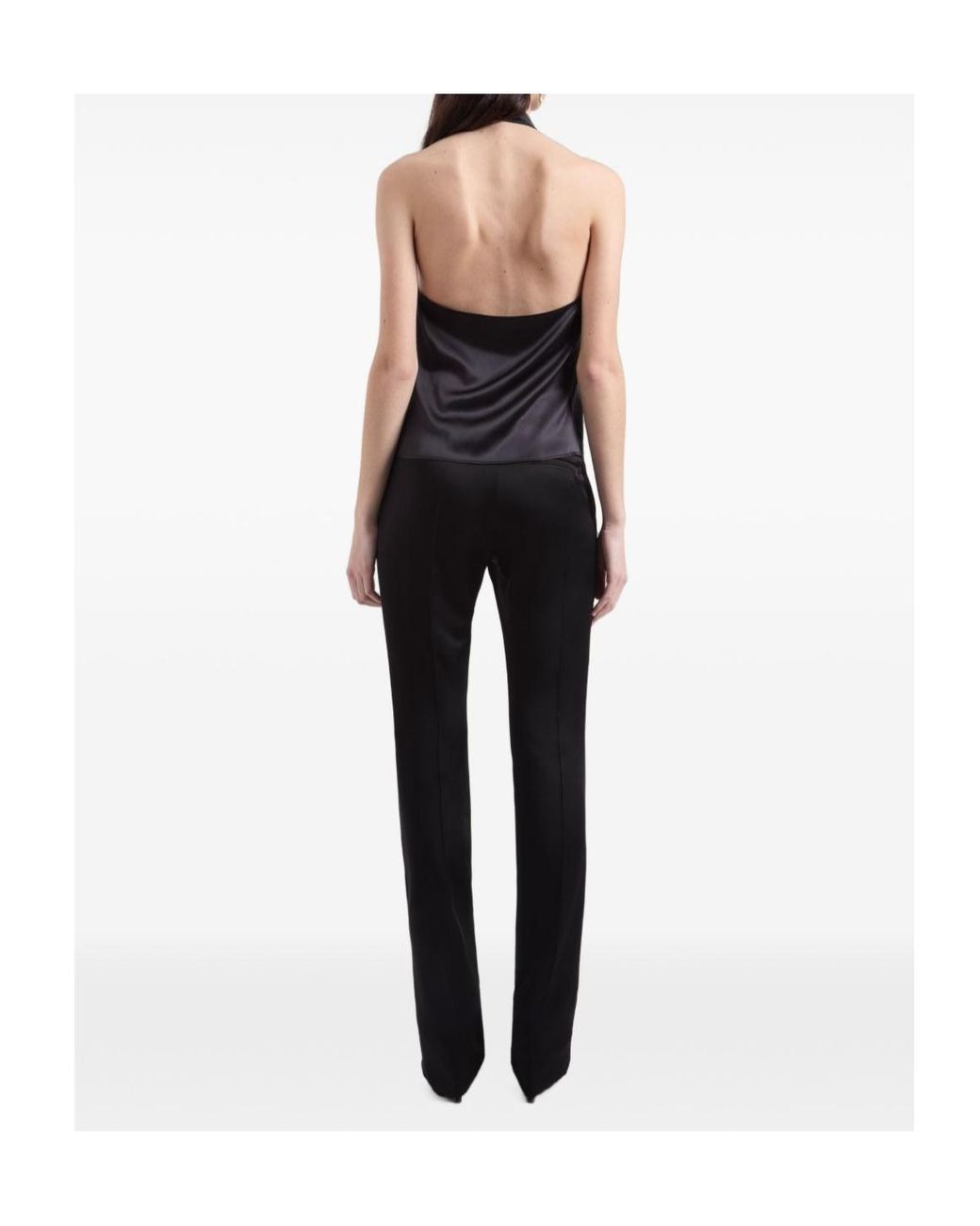 Nina Ricci Black Halterneck Draped Sleeveless Top