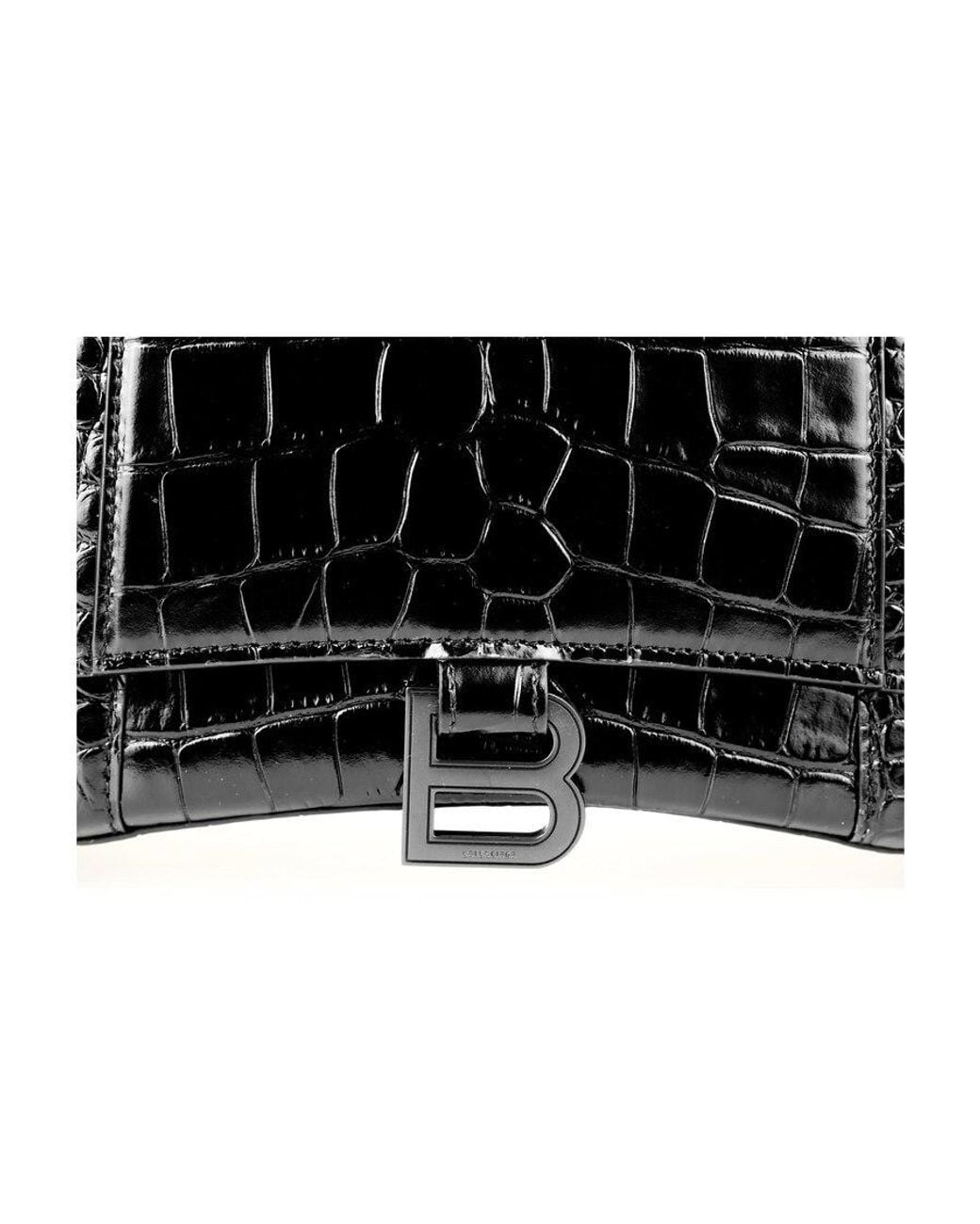 Balenciaga Black Medium Hourglass Top Handle Bag