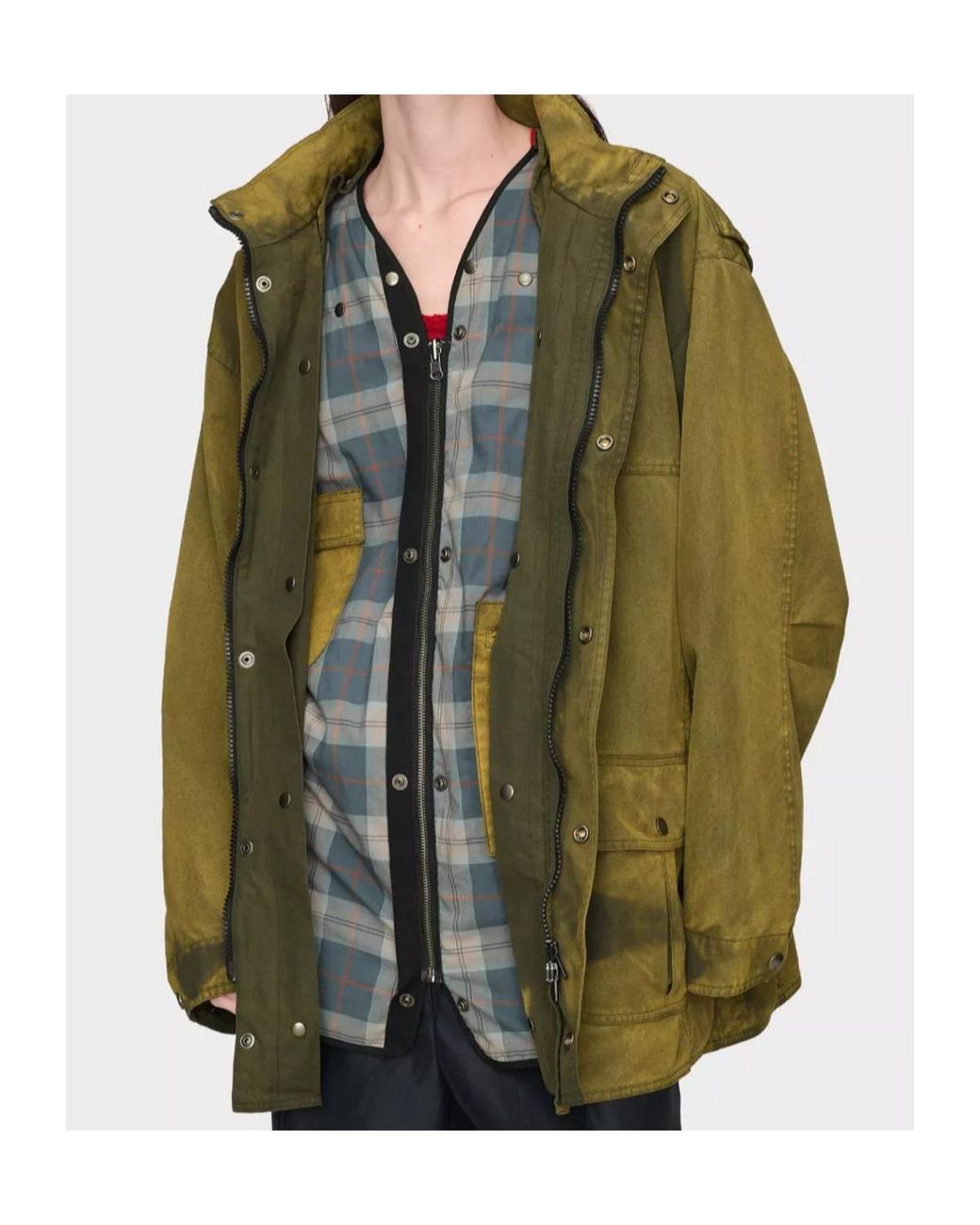 Maison Margiela Green Oversized Drawstring Jacket