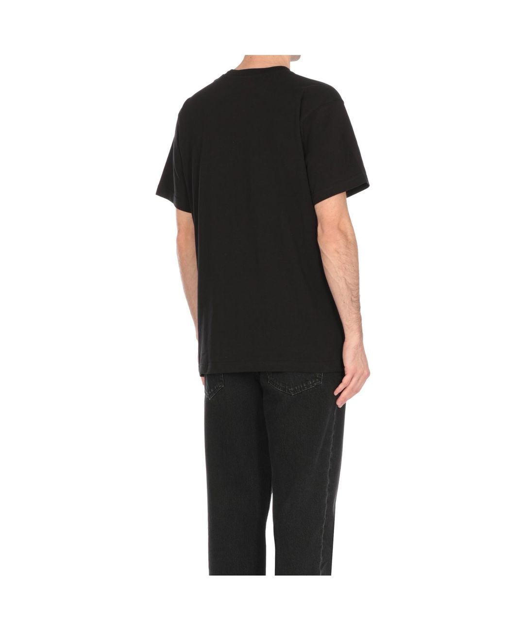 Moschino Black Logo Printed Crewneck T-Shirt for men