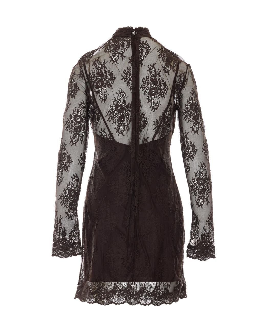Aniye By Brown Lace Mini Dress