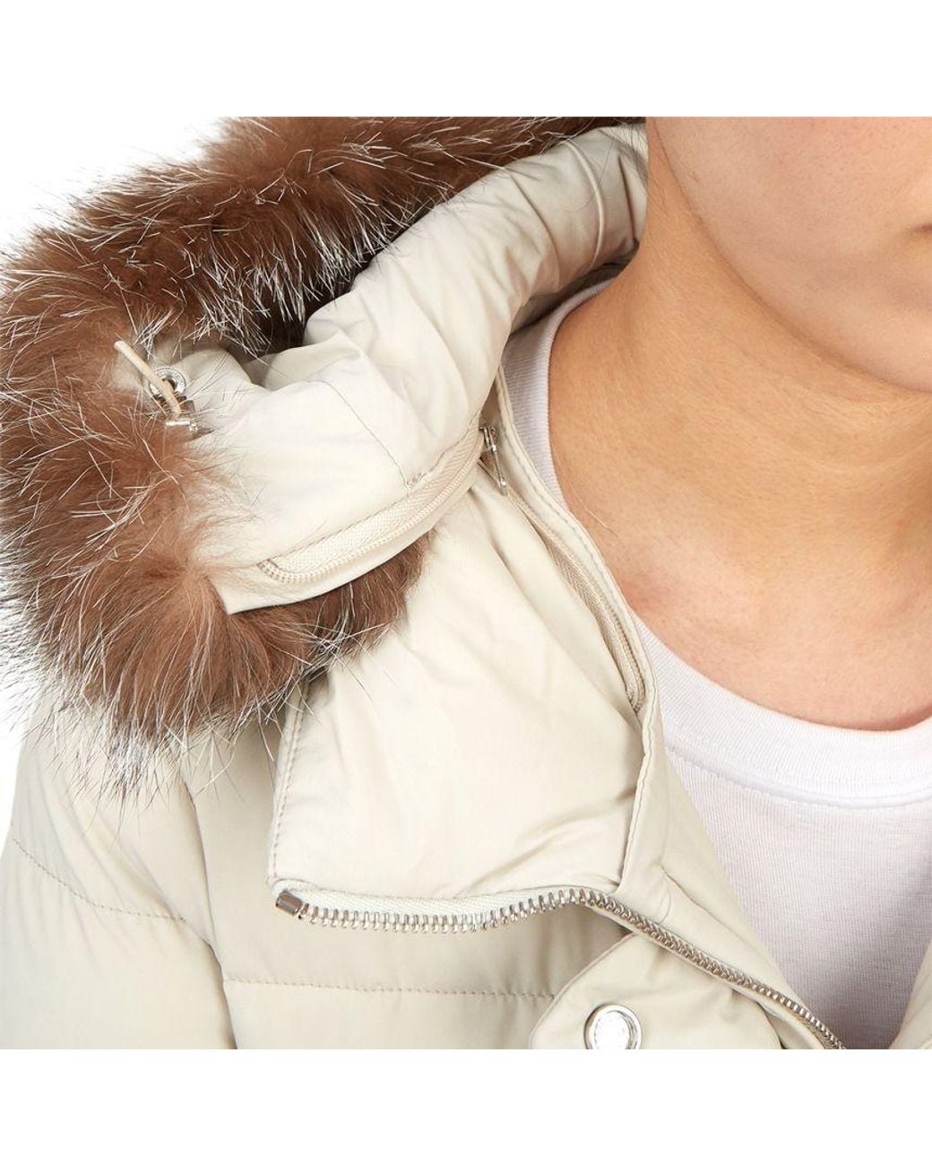 Moorer Natural Zagarakn Hooded Padded Coat