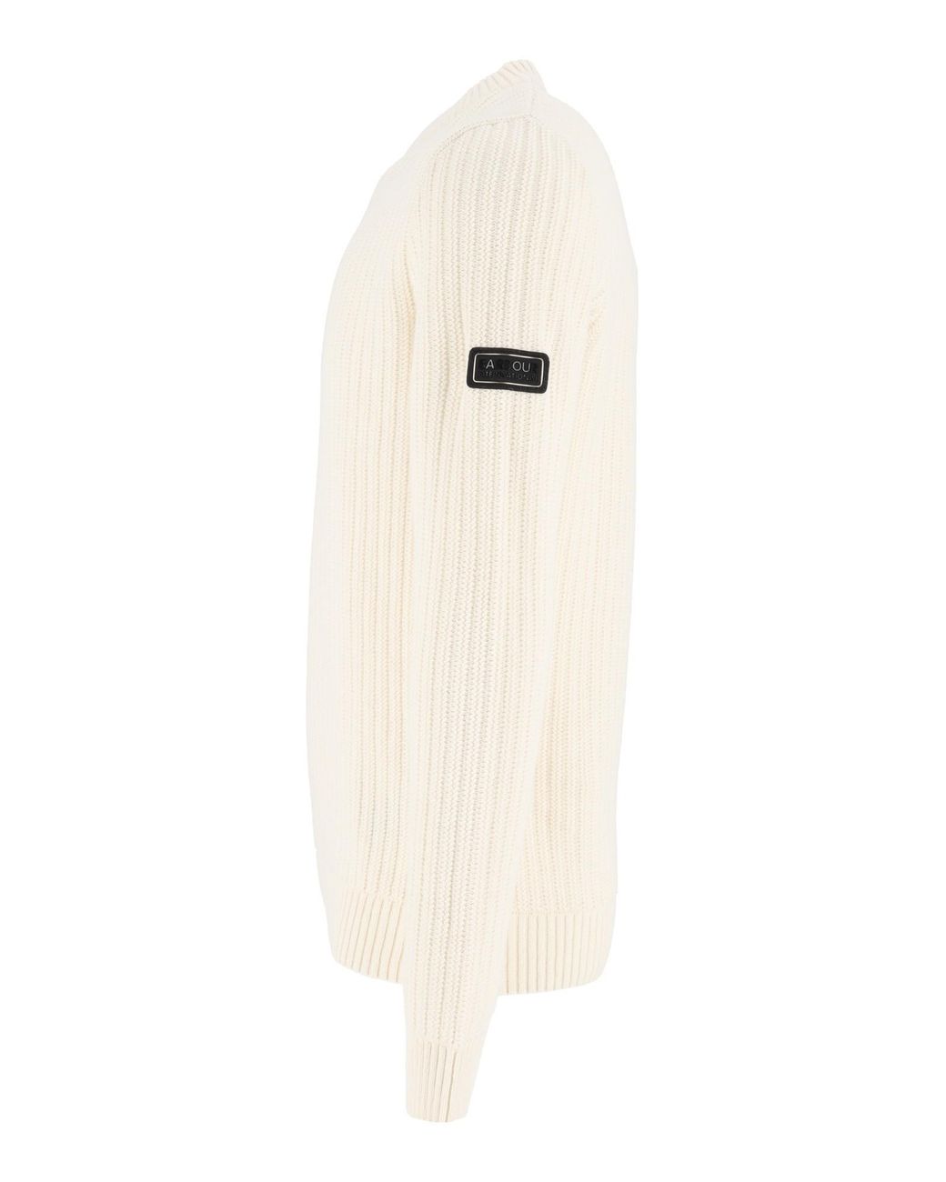 Barbour White Oxham Knitted Jumper for men