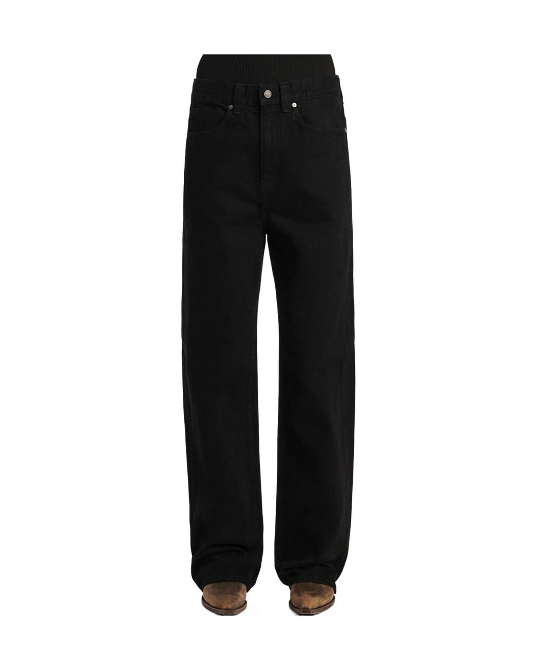 Khaite Black Bonnie Low Waisted Jeans
