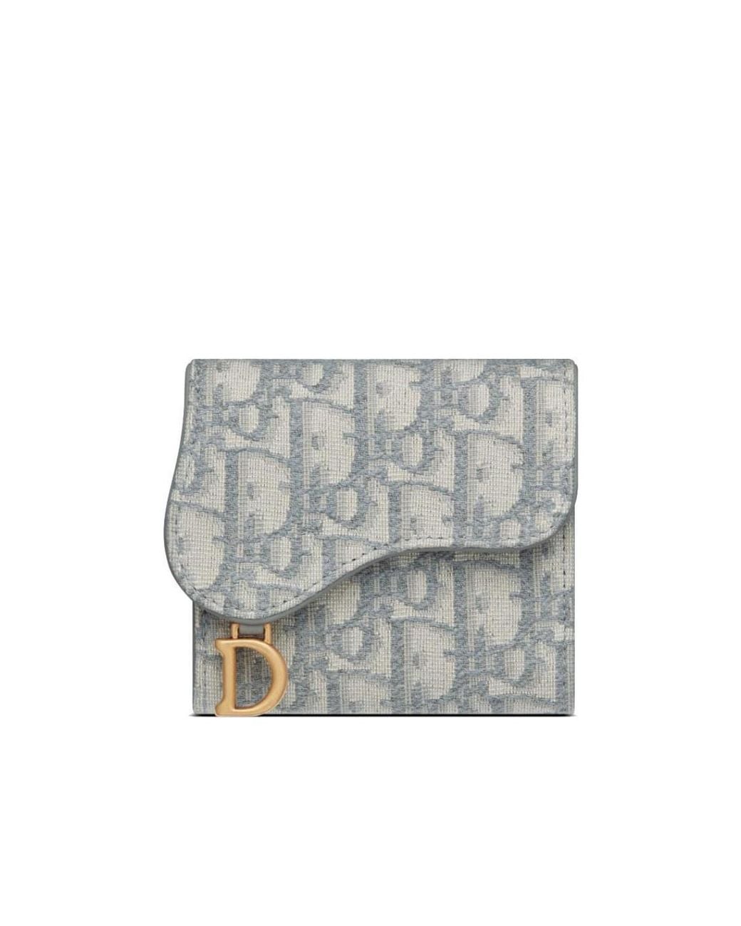 Dior Gray Saddle Lotus Wallet