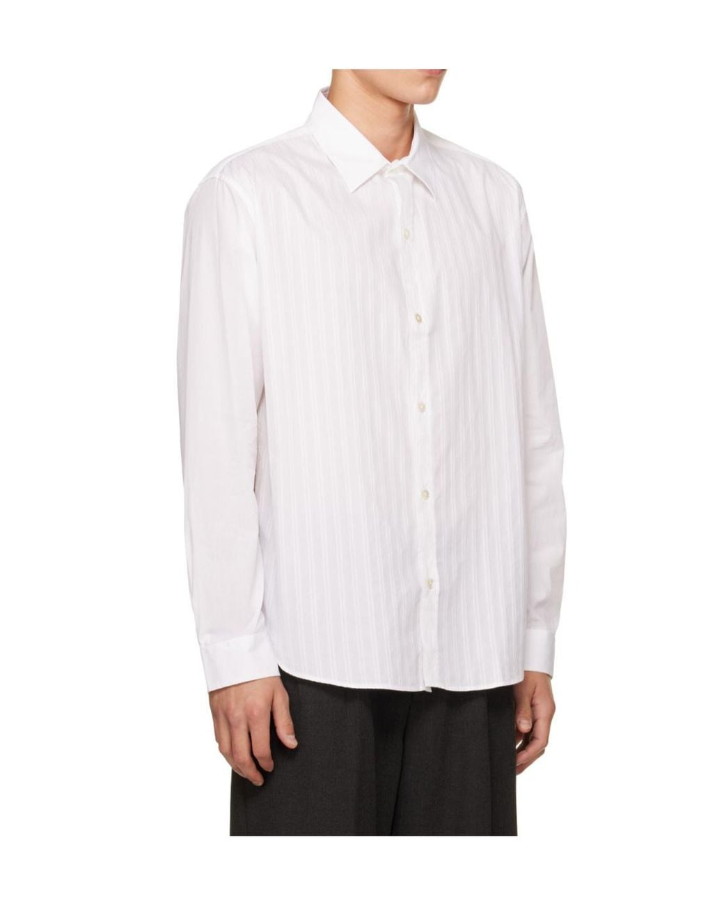 mfpen White Auditorium Relaxed Shirt for men