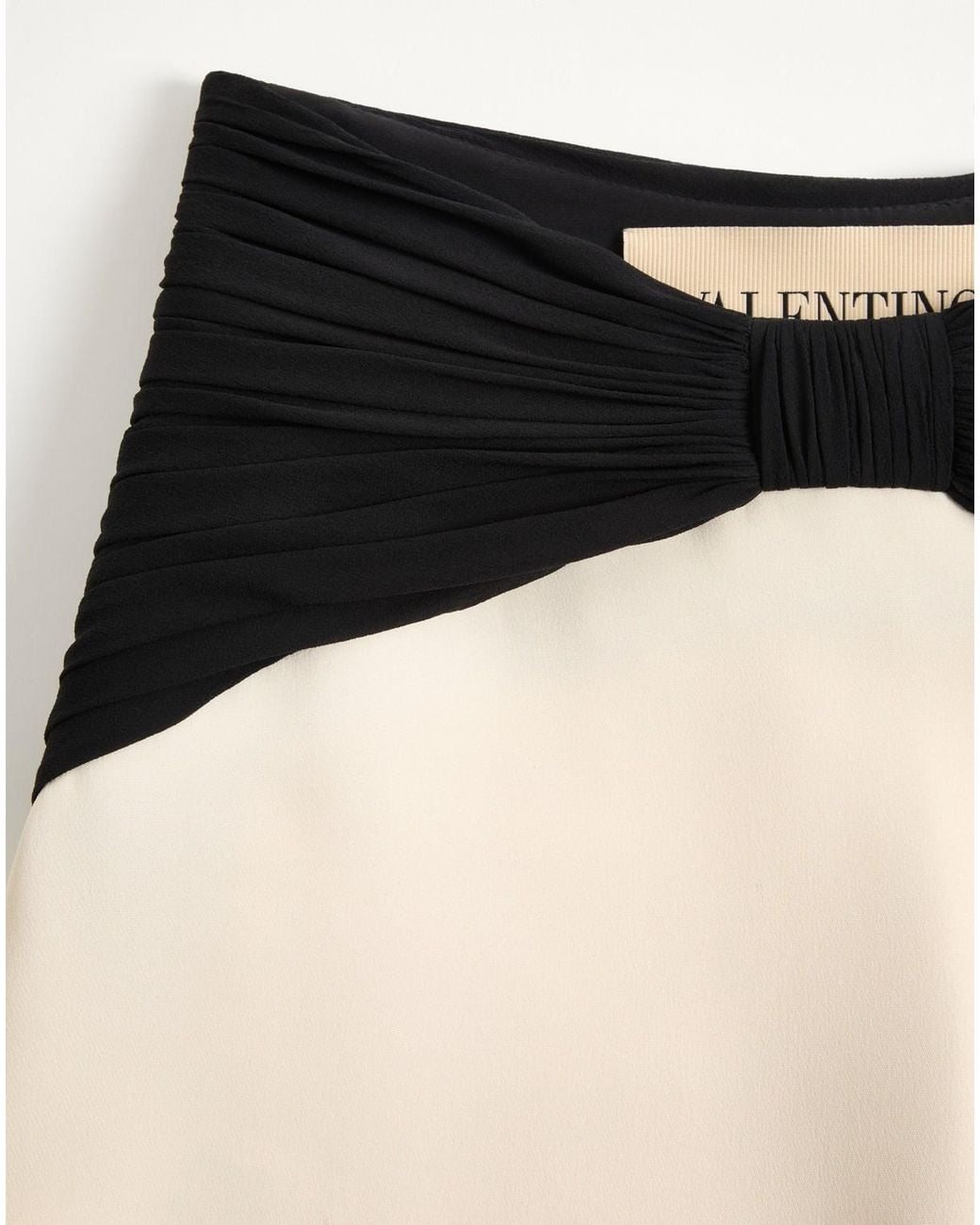 Valentino Natural Draped Waist Maxi Skirt