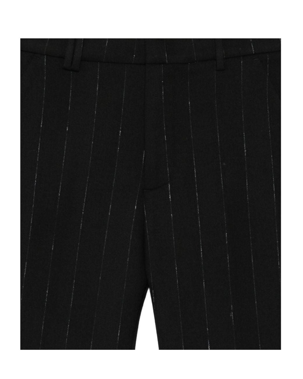 Seventy Black Pinstripe-Pattern Trousers