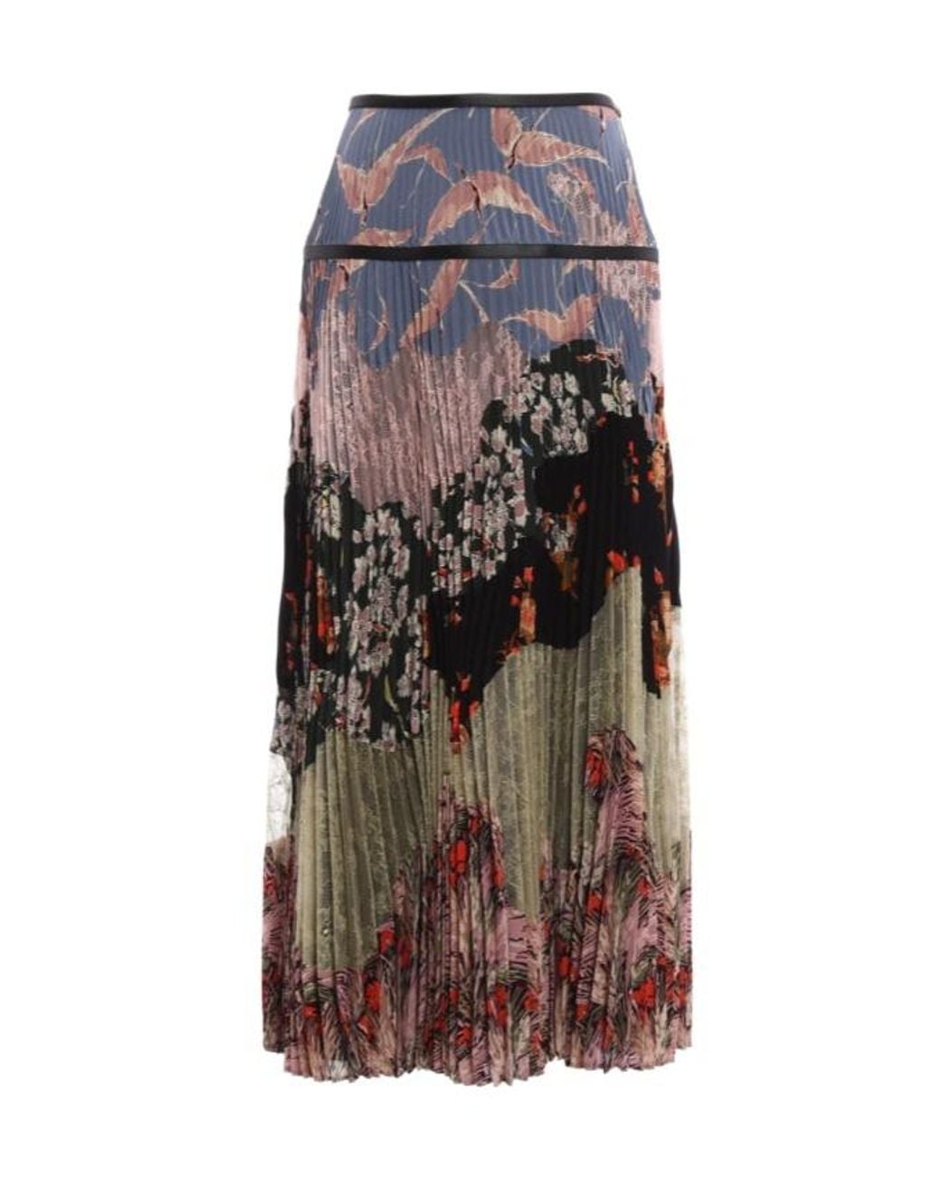 Valentino Brown Printed Skirt