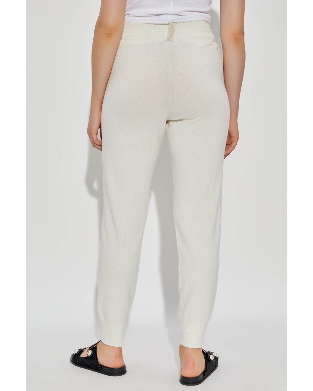 Fabiana Filippi Gray Tapered Drawstring Knitted Jogging Trousers