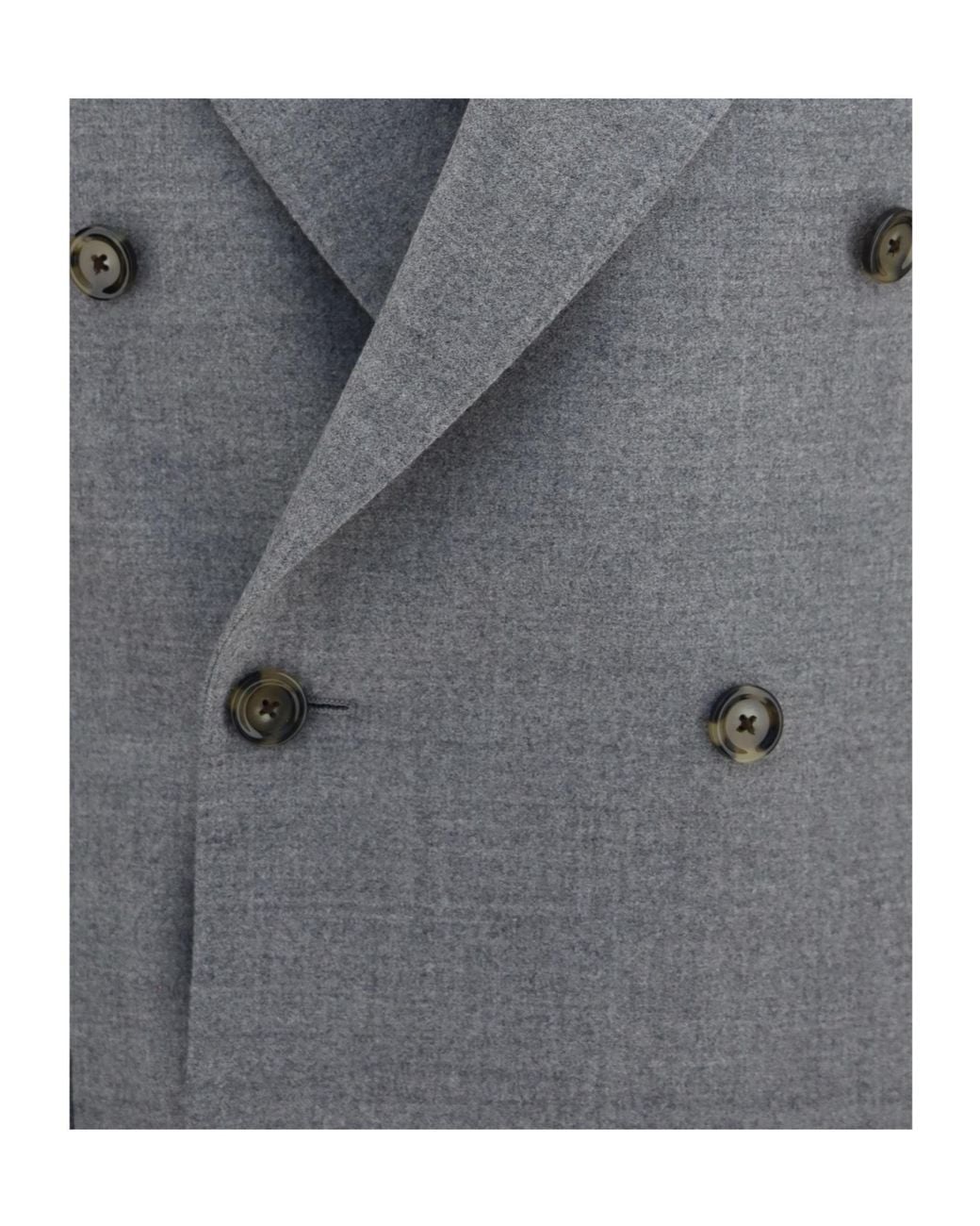 Lardini Gray Double-Breasted Cropped Blazer for men
