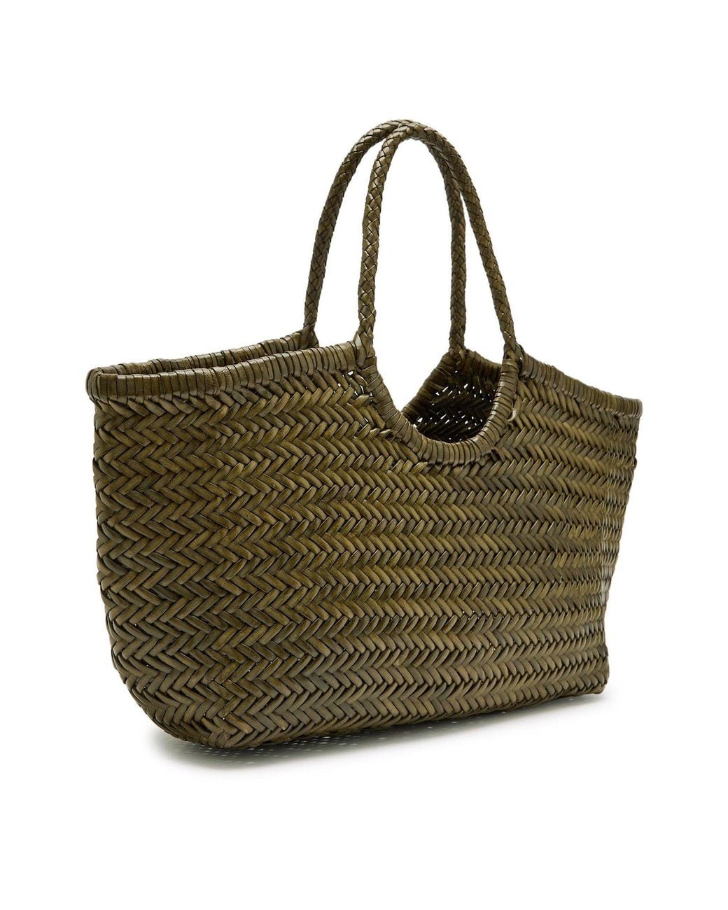 Dragon Diffusion Green Human-Pattern Woven Tote Bag