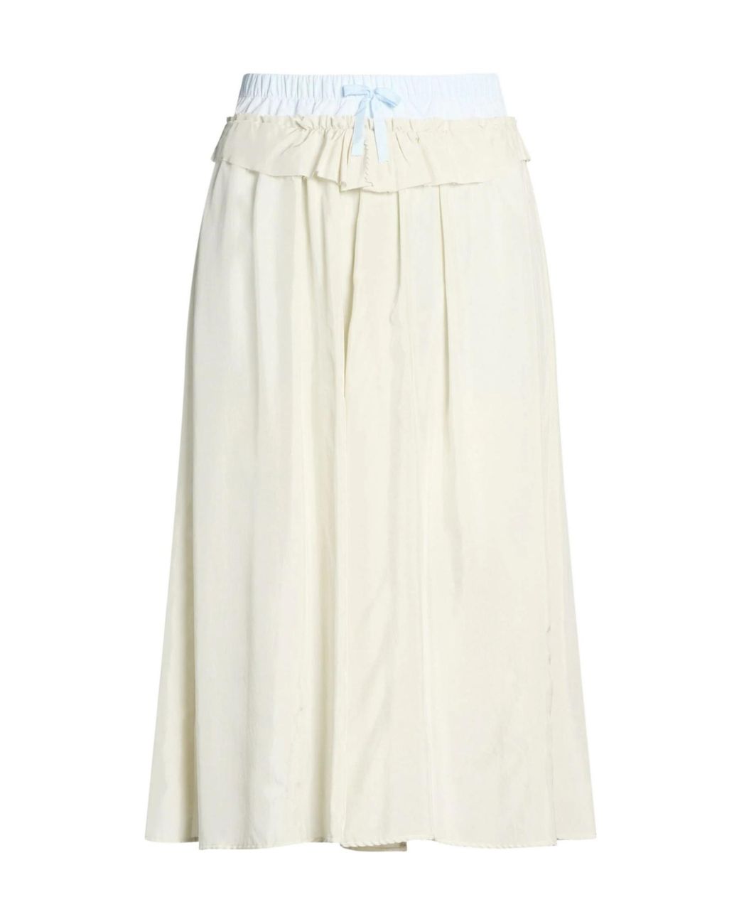 Maison Margiela White Plaid Panel Mini Skirt