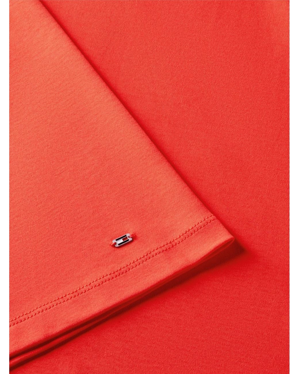 Tommy Hilfiger Red Twist-Detail Boat-Neck Midi Dress