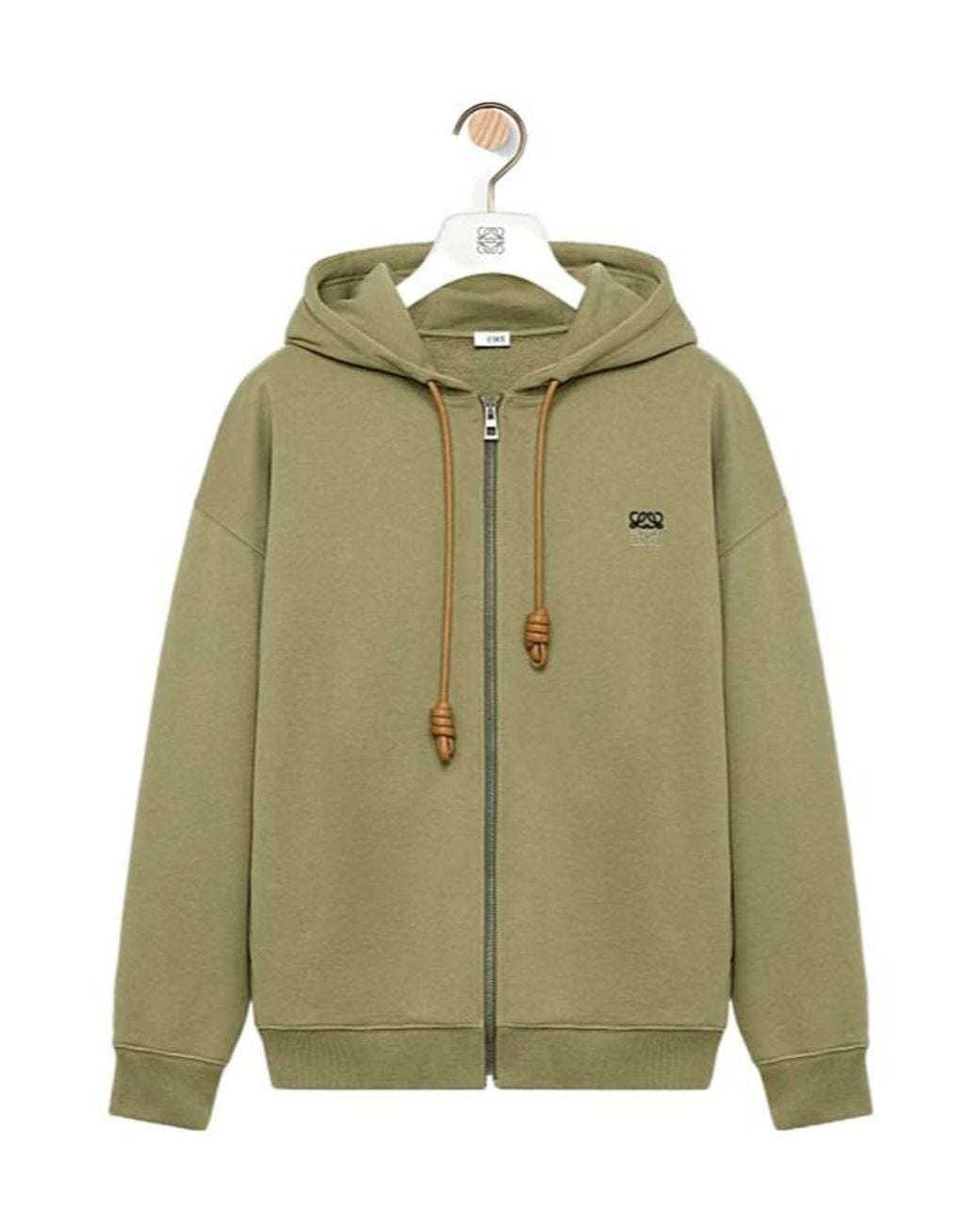 Loewe Green Zip-Up Hoodie for men